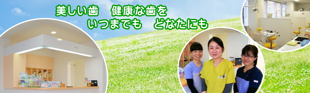 美しい歯　健康な歯を　いつもでも　どなたにも